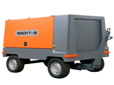 Medium size mobile screw air compressor - electric mobile products